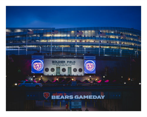 Bears Gameday at Soldier Field at Dusk